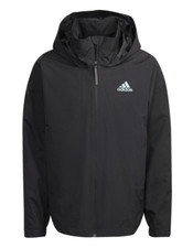 Adidas Traveer Rain.rdy Giacca Impermeabile Nero (GT6571) Chiaro Cappuccio Nuovo