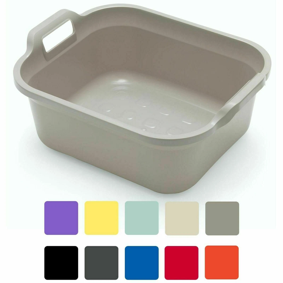 Addis 10 L Washing Up Bowl Medium Plastic Kitchen Sink Dishes Basin with Handles