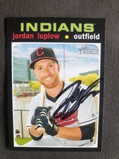 Cleveland Indians JORDAN LUPLOW autographed 2020 Topps Heritage