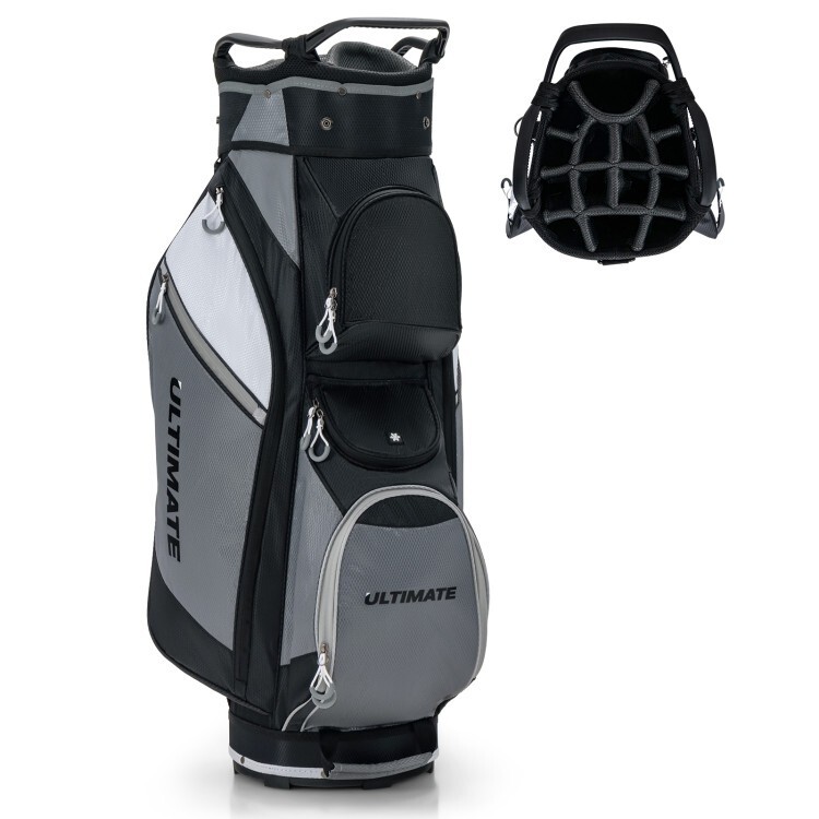 14-Way Divider Golf Bag Stand Waterproof Rain Hood Cooler Bag