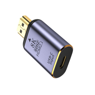 NFHK  USB-C Type C HDTV Adapter 8K@60hz 4K@120hz Female Source to HDMI Sink