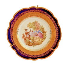 Limoges France Romantic Troubadour Scene French Porcelain Decorative Plate 5"
