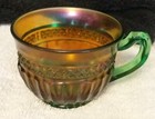 Northwood Carnival Glass Green Lustre Flute Punch Cup 1909c                  (A) — photo 1