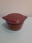 Vintage Pyrex Old Orchard Fruit Round Casserole with Brown Lid. #473 — photo 1