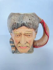 Vintage Davie Crockett 1979 Byron Molds Toby Jug Horn Handle Mug Signed