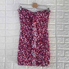 G by Guess stretchy ruffle front tube mini dress women's size M medium