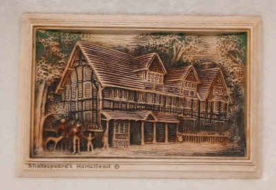 Arthur Osborne Plaque Ivorex Wall Decor Shakespeare's Homestead Vintage