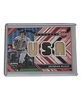 Brendan McKay /49 2018 Elite Extra Edition USA Materials Red Game Used Relic