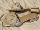 Women’s size 6.5 braided slip on sandals bone color ivory new — photo 4