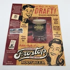 Vintage Frostop Root Beer Paper Advertising Sign