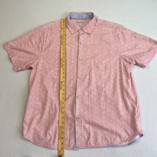 Tommy Bahama Shirt Mens XL Camp Shirt Desoto Shells Pink Island Zone - Picture 6 of 10