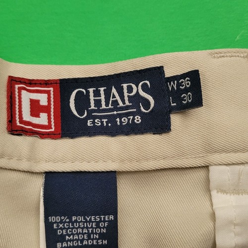 CHAPS Men Performance Pants Size 36x30 Polyester Quick Dry Wicking - Picture 2 of 10
