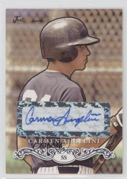 2007 Just Minors Rookies Preview Black Glossy 1/1 Carmen Angelini Auto