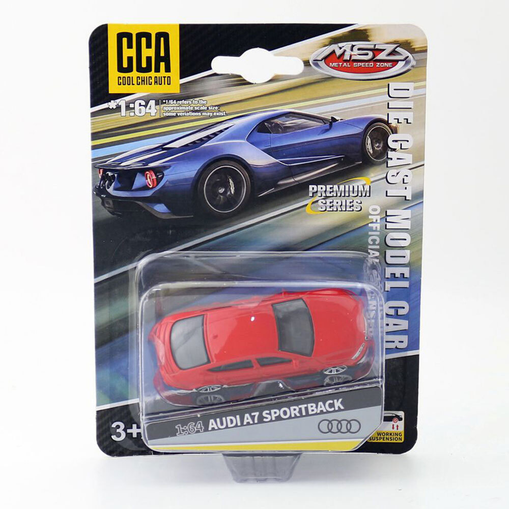 1/64 Scale Audi A7 Sportback Model Car Diecast Vehicle Kids Toys for Boys Red