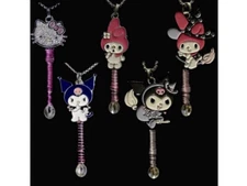 Novelty Rhinestone Sanrio Hello Kitty, Kuromi & My Melody mini spoon necklace