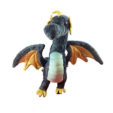Douglas Aragon Dragon Plush Toy Blue Gold w/ Wings Stuffed Animal 16" Fantasy