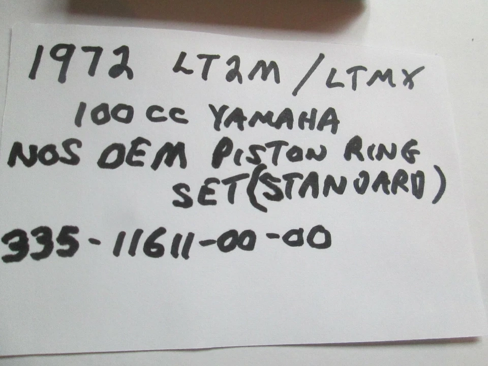 YAMAHA 1972 LT2M / LTMX 100CC OEM NOS STANDARD RING SET 335-11611-00-00 Foto 4 de 4