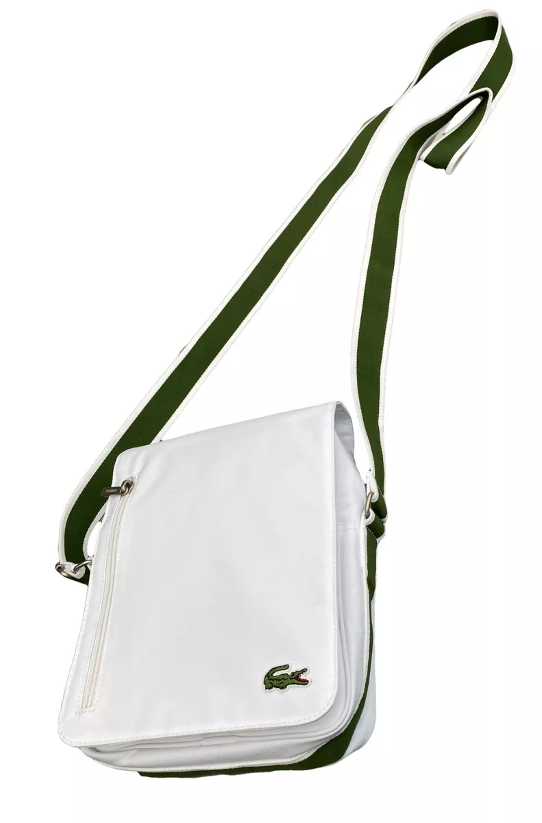 New Authentic Vintage Lacoste BAG Small Casual 2.4 White Green | eBay