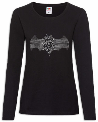 Bat Divison Damen Langarm T-Shirt Unknown Joy Pleasures Fun Bat Man Cover DJ MC