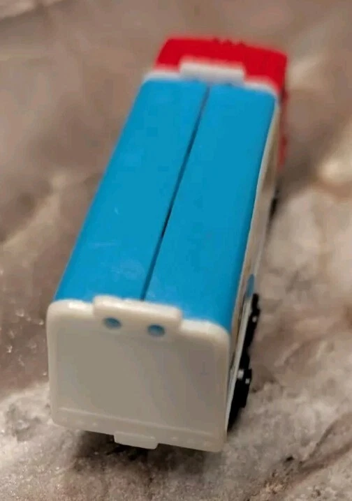 "Camión de refrescos Welly modelo fundido a presión rojo azul 3,5"" diecast vintage" Foto 4 de 4