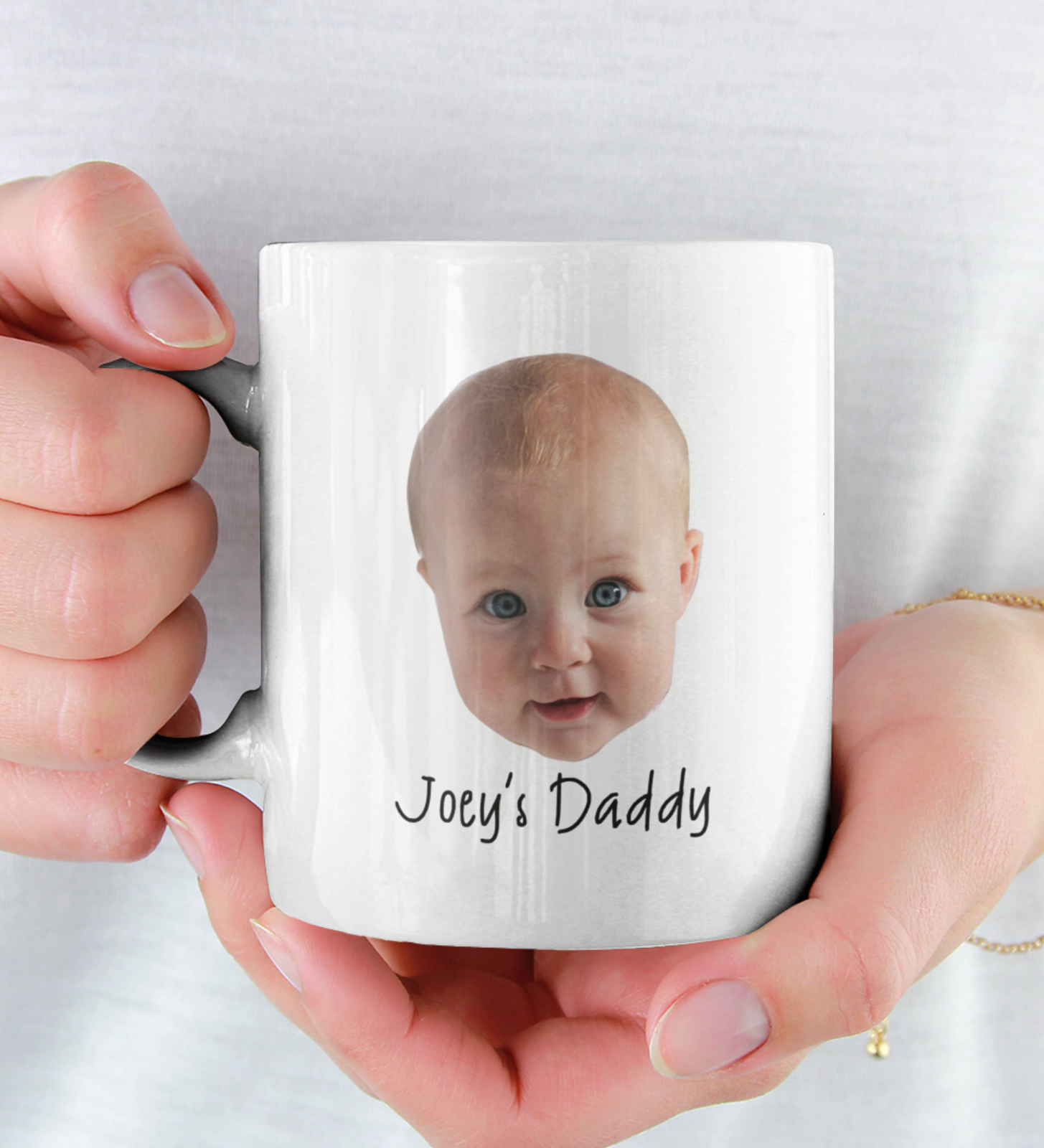 Custom Baby Portrait Photo Mug Coffee Mug Cup Personalized Mother Mom Dad Gift