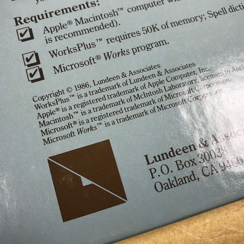 Vintage RARE version 1.1 f. _WorksPlus Spell Microsoft Works on Apple Macintosh - Afbeelding 7 van 12