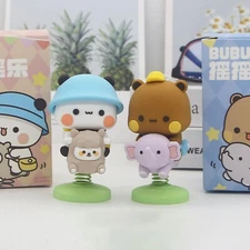 2PCS Bubu Dudu Bears bobble heads for car dashboard, Cute Emoticons panda bea...