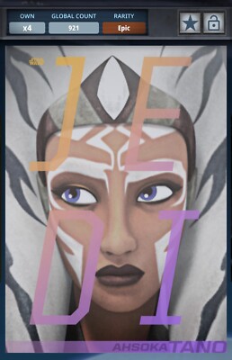 Topps Star Wars Card Trader 2020 Ahsoka Tano Jedi Rainbow Base Epic 921cc