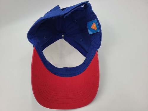 Youth Superman DC Comics Adjustable Hat Cap Superhero Kid Boy Girl White Blue - Picture 10 of 14