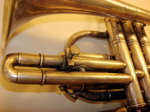 F. Jaubert & Cie. Imperial Lyon & Healy Sole Agents Cornet W/ Orig Wooden Case - Picture 16 of 17