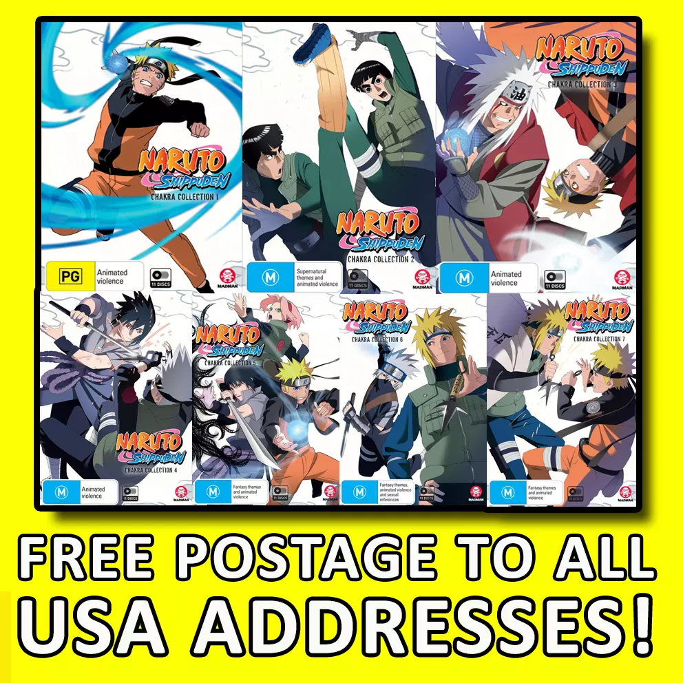 Naruto Shippuden Anime JAPANESE Version Parts 1,2,3 (Episodes 1-76) DVD  Boxsets