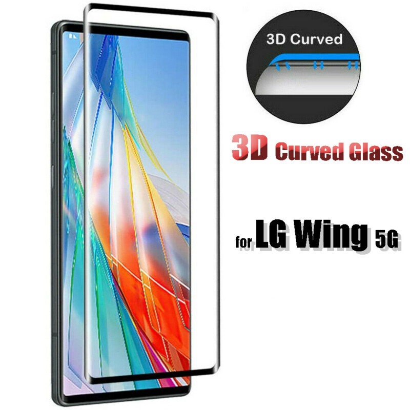 For LG Wing 5G Full Cover Curved Tempered Glass Film Cover Screen Protector