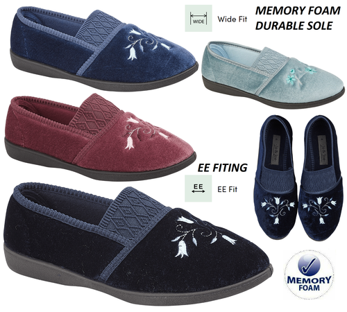 Womens Ladies Hard Sole Indoor Outdoor 