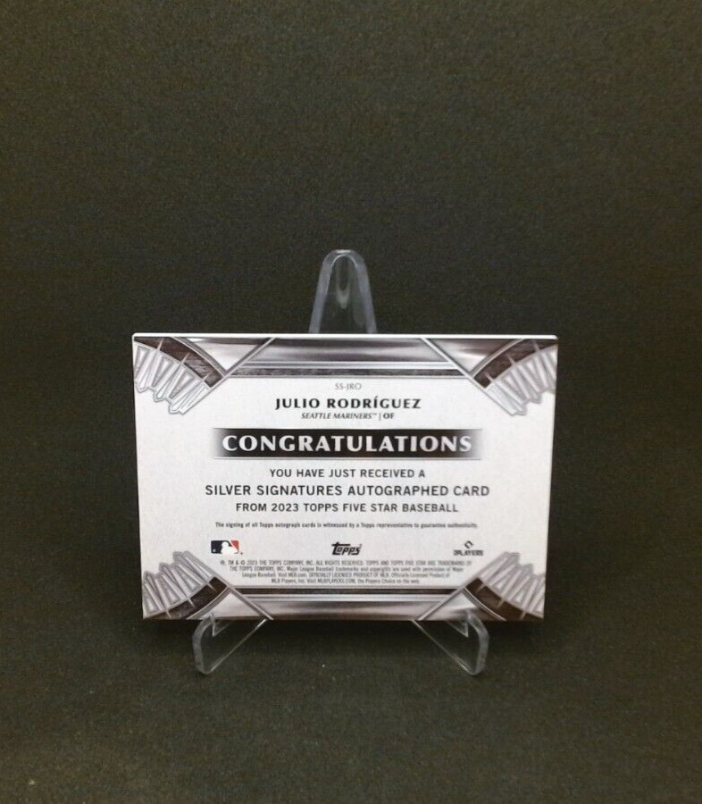 2023 Topps Five Star Silver Signatures - Julio Rodriguez 2023 Topps Five Star Silver Signatures - Julio Rodriguez