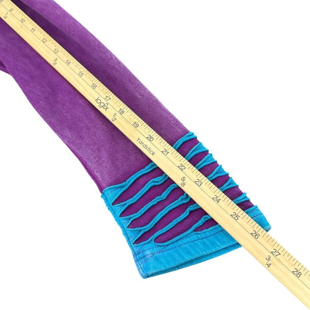 BOHO Patchwork Long Tunic Hoodie Jacket Size M Hi… - image 12