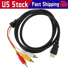 1080P HDMI Male to 3 RCA S-video AV Audio Cable Cord Adapter for TV HDTV DVD US