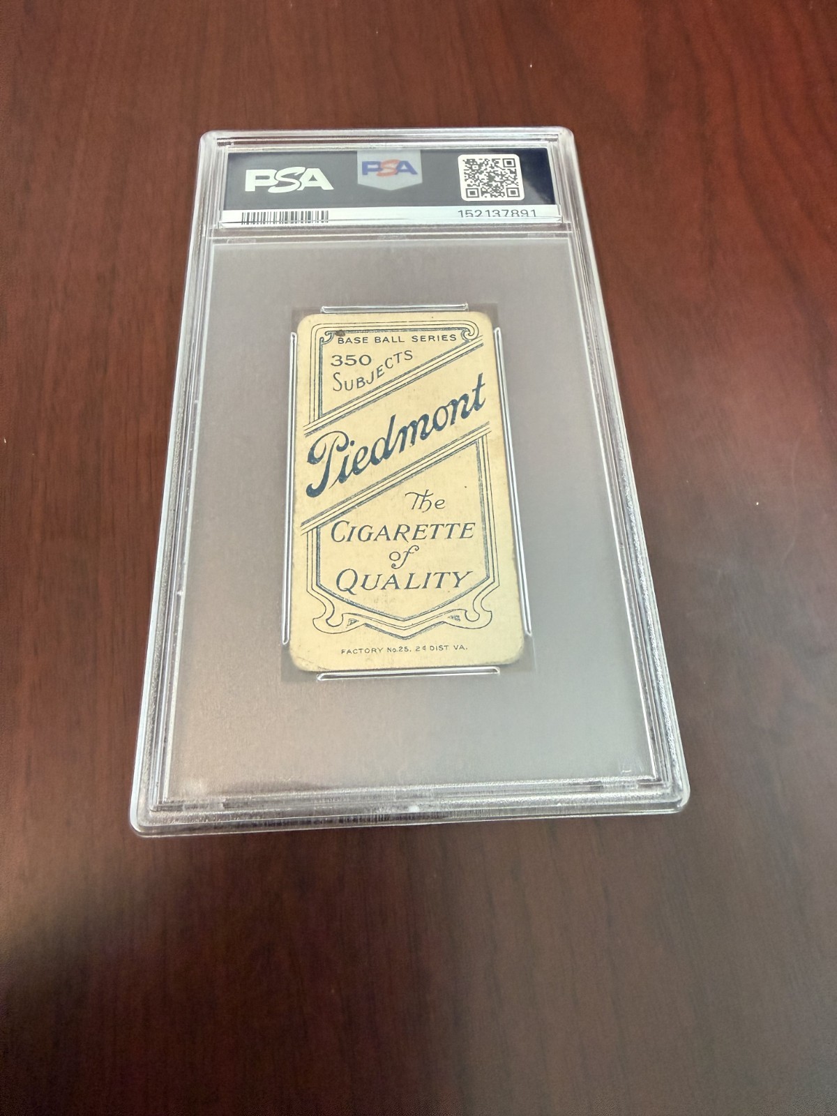 1909-11 T206 Piedmont 350 Tom Downey Fielding Rookie Card. PSA 1.5 view 2