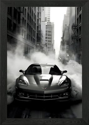 Corvette C6 Stingray gerahmtes Wandbild Poster Leinwanddruck Bild