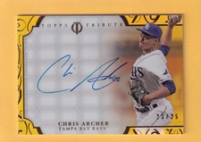 2015 Topps Tribute Autographs Gold #TA-CA Chris Archer Rays NM-MT+ Auto 23/25