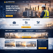 HIGH VOLTAGE SUBSTATION CONTRACTOR WEBSITE DESIGN