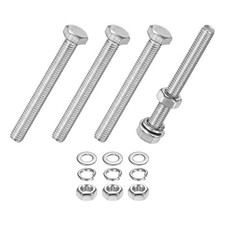 4-Pack Hex Head Screw Bolt with Nuts Flat  Lock Washers M5x45mm
