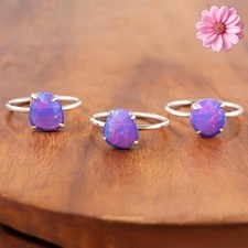 Welo Opal Gemstone 925 Sterling Silver Ring Handmade Jewelry Ring For Gift