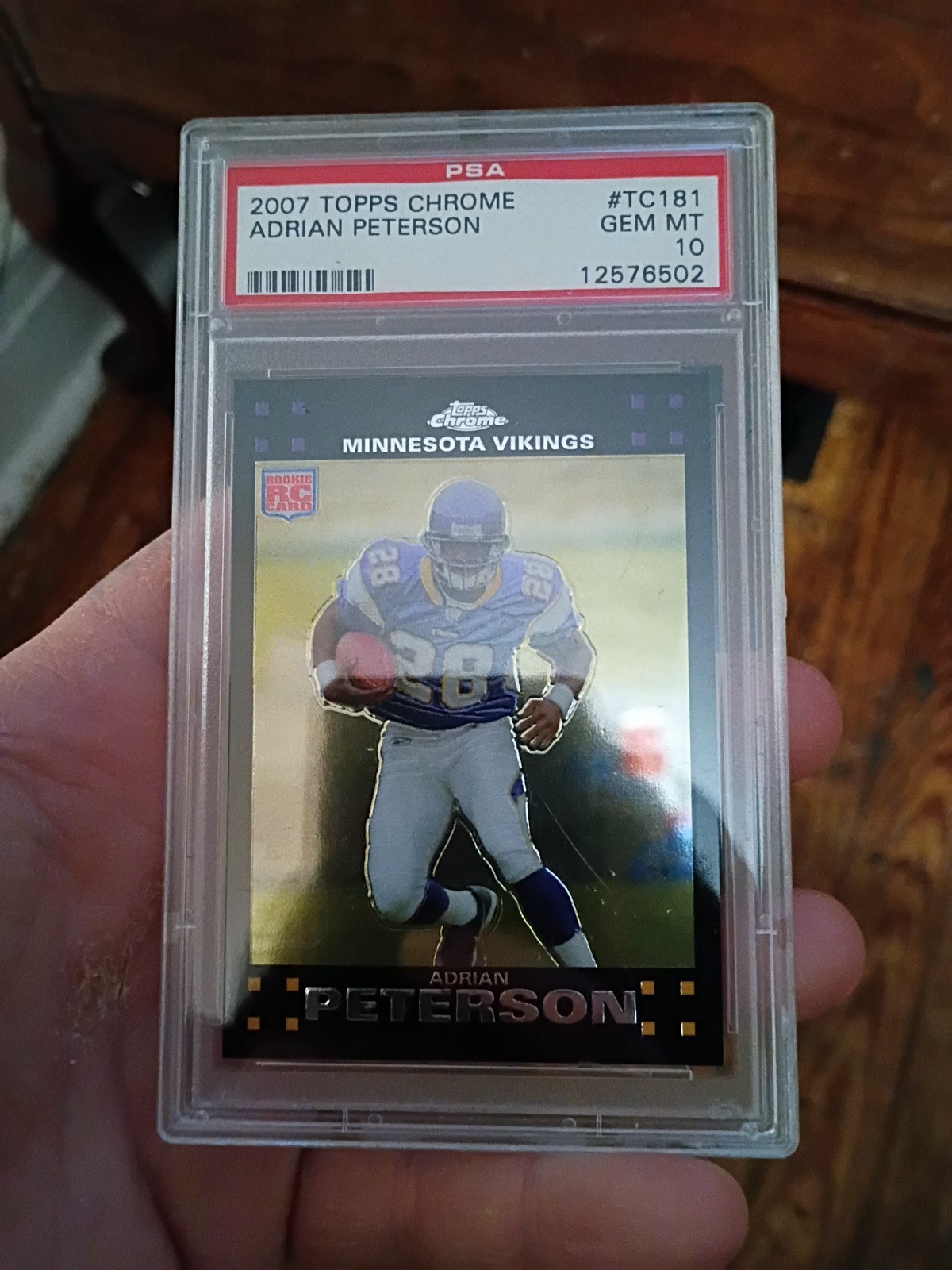 2007 Topps Chrome Adrian Peterson Tc181 Psa Gem Mt 10