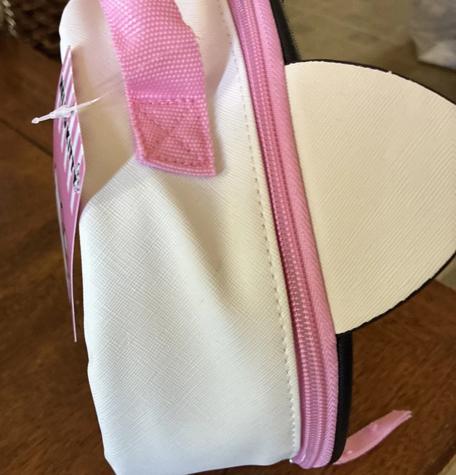 Nueva lonchera blanca con borde rosa Hello Kitty Bow rosa Foto 3 de 4