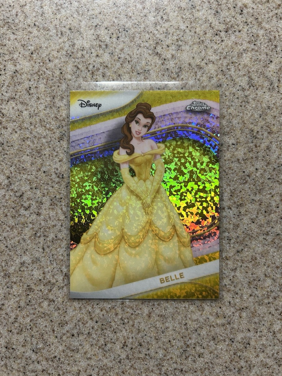2025 Topps Chrome Disney Belle Yellow Mini Diamond Parallel #125
