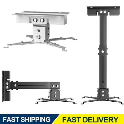 3in1 Universal 360° Swivel Tilt Projector Mount Ceiling Wall Holder Bracket 13kg