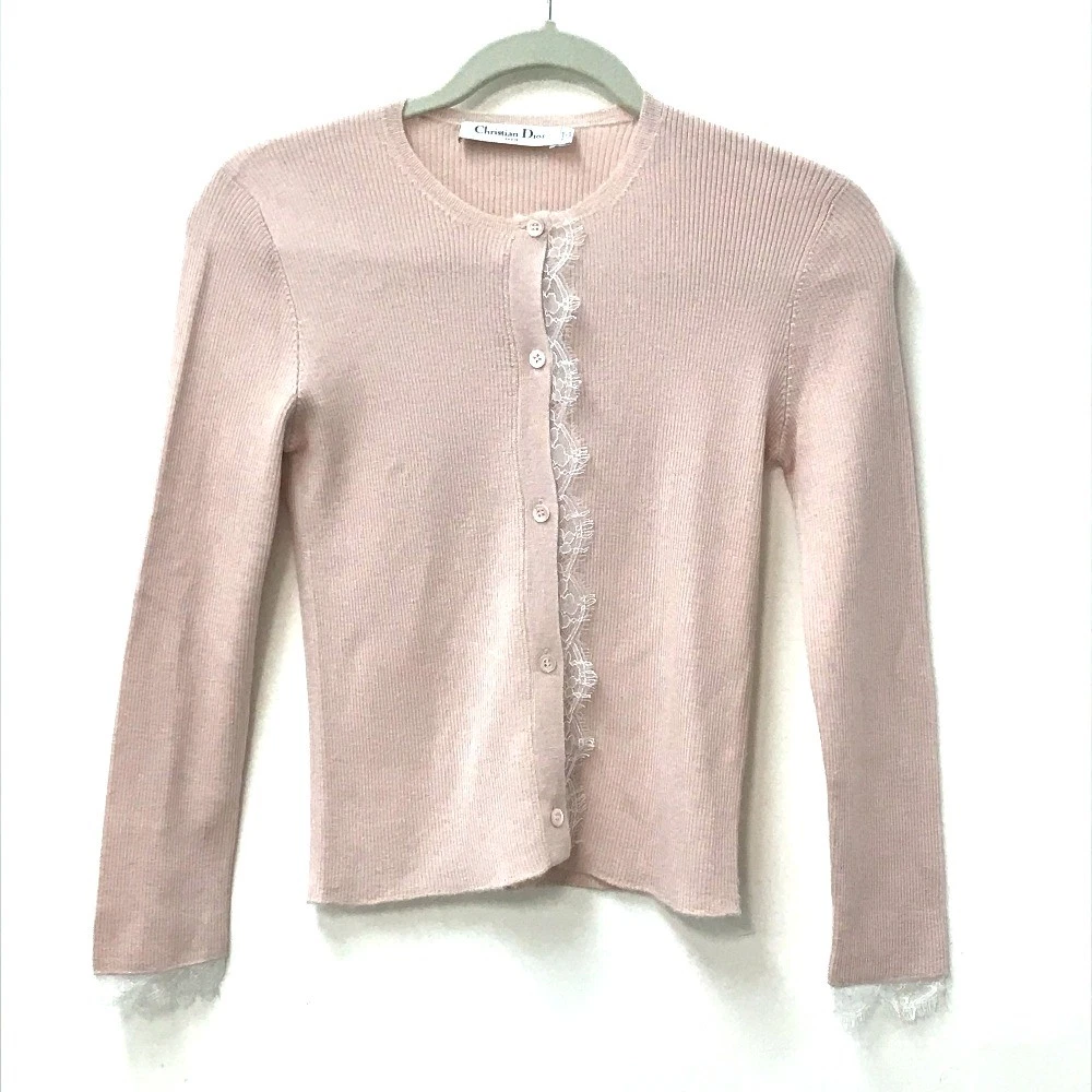 Giacca Outerwear Dior Maglia Pizzo Manica Lunga Abbigliamento Top Cardigan