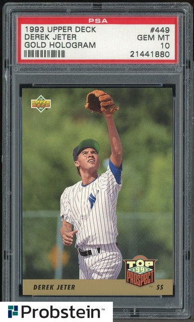 1993 Upper Deck Gold Hologram #449 Derek Jeter RC Rookie HOF PSA 10 GEM MINT