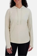 Sage Collective Women's Medium Tan Lightweight Long Sleeve Stretch Hoodie NWT