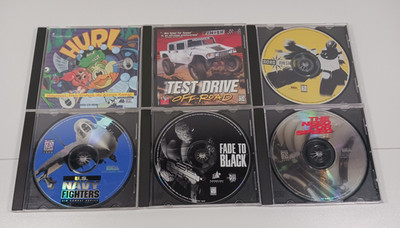Lot of 6 Vtg 90s PC Games Hurl Road Rash Fade Black Test Drive Need Speed USNavy